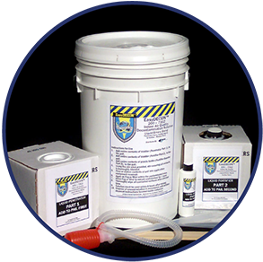 Three Easy Decon solution containers